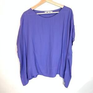 Annie Griffin Purple Batwing Top Blouse Viscose XS Extra Small